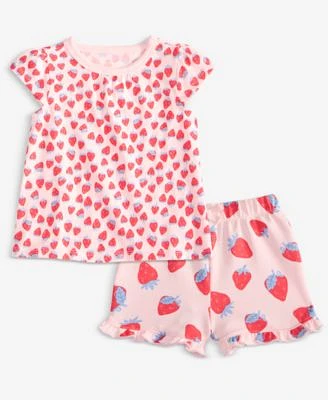 First Impressions Baby Girls Strawberry Print T Shirt Shorts Exclusively At Macys