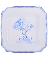 222 Fifth Scenic Toile Blue Porcelain 12 Pc. Dinnerware Set, Service for 4