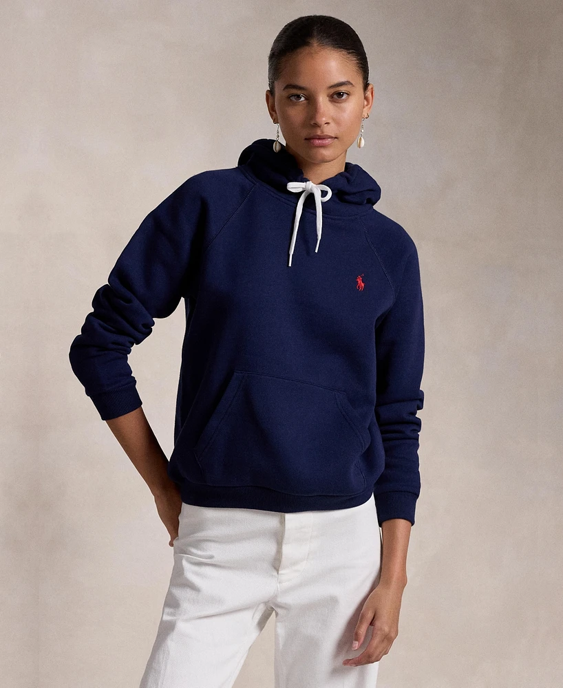 Polo Ralph Lauren Women's Shrunken Fit Fleece Hoodie Sweatshirt