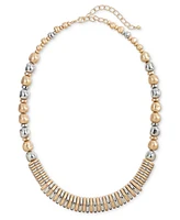 Style & Co Two-Tone Beaded All-Around Necklace, 18" + 3" extender, Exclusively at Macy's