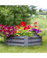 Sunnydaze Decor Galvanized Steel Hexagon Raised Garden Bed - For Vegetables and Plants 39.6 Gal Soil Capacity Silver