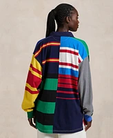 Polo Ralph Lauren Women's Patchwork-Stripe Jersey Rugby Shirt