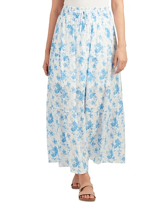 Bcx Juniors' Printed Tiered Maxi Skirt