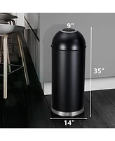 gaomon 17 Gal / 65L Open Top Trash Can Commercial Grade Heavy Duty Tall Commercial Trash Can Brushed Stainless Steel