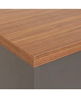 Mid-Century Modern Tv Stand for 55-Inch - Living Room Entertainment Center with Storage Media Console Cabinet Shelves Gray