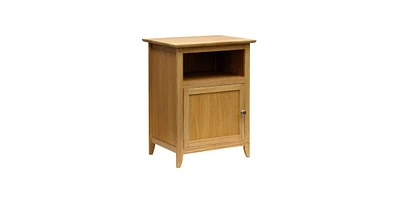 Slickblue Simple End Table Nightsatnd Accent Table in Wood Finish