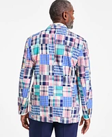 Club Room Men's Patchwork Madras Regular-Fit Blazer, Exclusively at Macy's