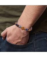 Lucky Brand Sodalite Bead Stretch Bracelets with Cross Accents