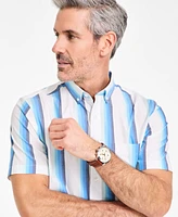 Club Room Men's Stripe Poplin Shirt, Exclusively at Macy's