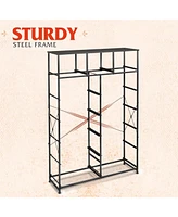 Wlive Tall Dresser for Bedroom with 13 Drawers Storage Organizer Unit Fabric Closet Chest of Steel Frame Wood Top
