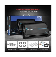 Pyle 4 Channel 2000W Max Bridgeable Mosfet Amplifier, Invincible Series