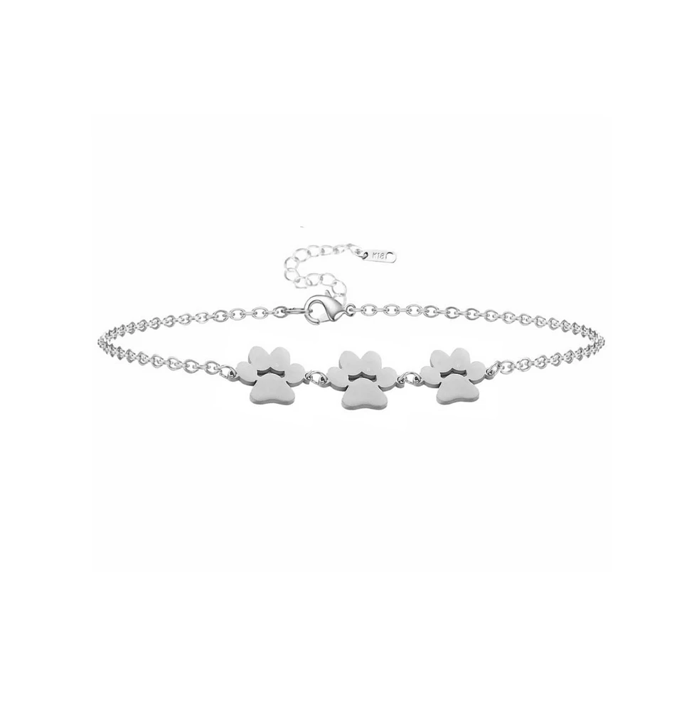 Hollywood Sensation Fureverly Three Paw Print Bracelet for Pet Lovers