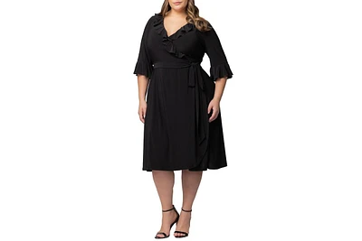 Kiyonna Plus Barcelona Midi Wrap Dress