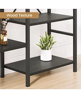 gaomon Industrial Bookcase and Short Bookshelf with Storage