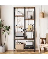 gaomon Adjustable 6 Tier Open Bookcase