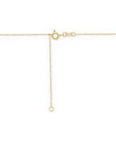 Oval Cameo & Created White Sapphire (5/8 ct. t.w.) Pendant Necklace in 18k Gold-Plated Sterling Silver, 18" + 2" extender