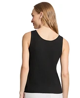 Jones New York Women's Sutton Ribbed Scoop-Neck Tank Top