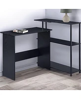 Slickblue Modern Writing Desk for Home Office or Study with Storage and Workspace Solutions