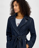 Tommy Hilfiger Women's Belted Denim Trench Coat