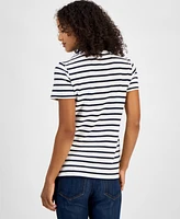 Tommy Hilfiger Women's Striped Short-Sleeve Polo Shirt