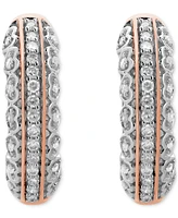 Diamond Heart Hoop Earrings (1/5 ct. t.w.) in 10k Rose Gold