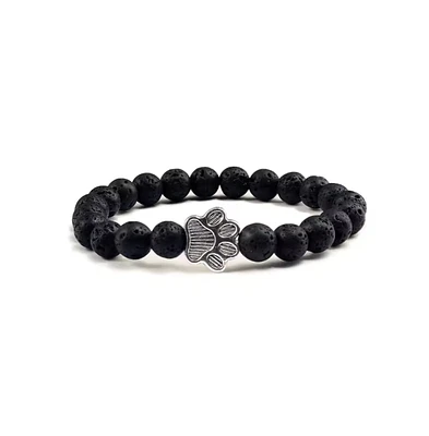 Hollywood Sensation PawZee Ebony Paw Print Charm Bracelet