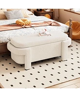 Lovmor Modern Storage Ottoman Bench, Large Storage Space for the Living Room, Entryway and Bedroom