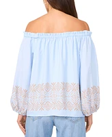 Vince Camuto Women's Printed Off-The-Shoulder Top