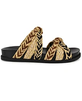 Nine West Women's Gilma Woven Flat Slip-On Sandals