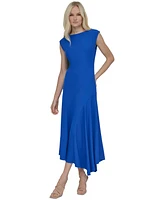 Dkny Women's Jewel-Neck Sleeveless Asymmetric-Hem Dress