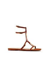 Schutz Women's Cassandra Round Toe Flat Sandals