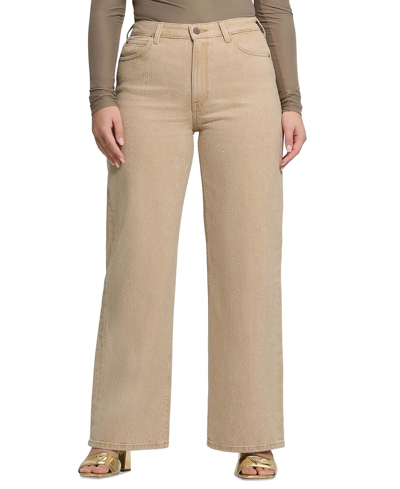 Guess Women's Spring Bling Wide-Leg Jeans
