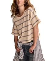 Lucky Brand Women's Striped Short Sleeve T-Shirt