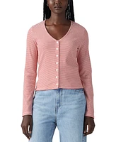 Levi's Women's Muse Ribbed Long-Sleeve Button-Up Top