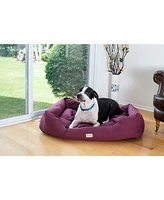 Armarkat Bolstered Dog Bed, Anti-Slip Pet Bed, Burgundy, X-Large