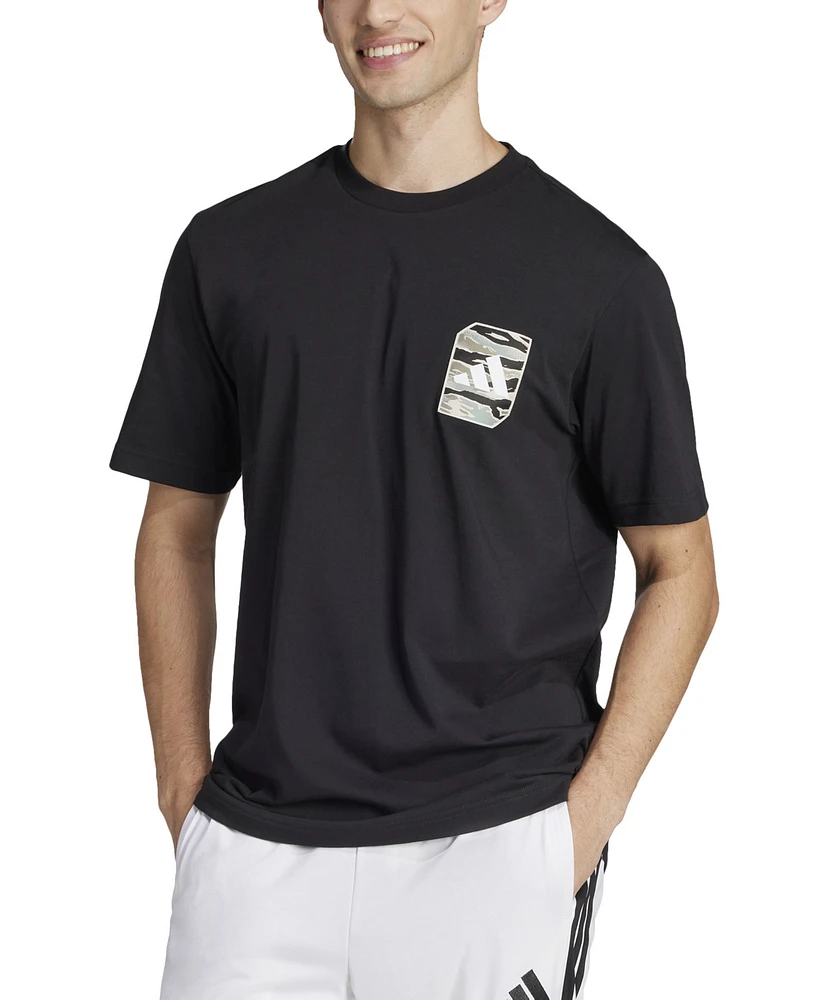 adidas Men's Regular-Fit Camo Logo Patch T-Shirt