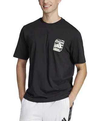 adidas Men's Regular-Fit Camo Logo Patch T-Shirt