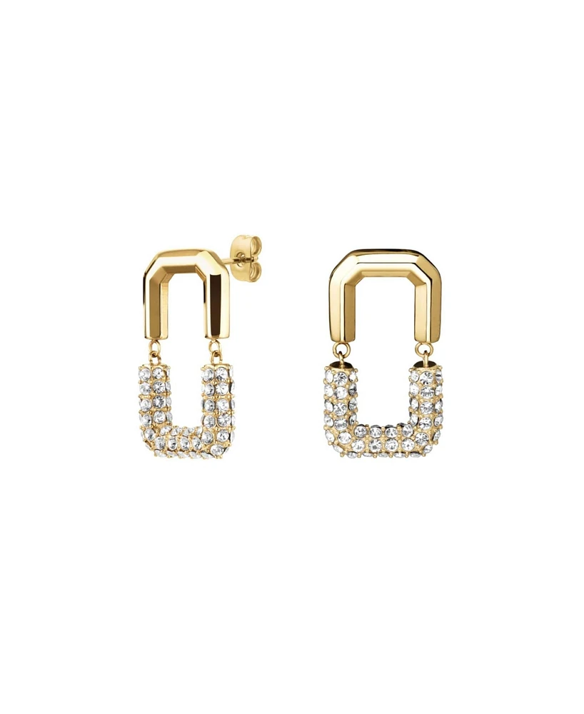 Rosefield Half Studs Earrings In 14K Yellow Gold Plated Stainless Steel