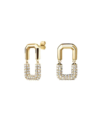 Rosefield Half Studs Earrings In 14K Yellow Gold Plated Stainless Steel