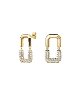 Rosefield Half Studs Earrings In 14K Yellow Gold Plated Stainless Steel