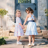 Hope & Henry Heirloom Girls' Organic Short Sleeve Puff Party Dress, Kids