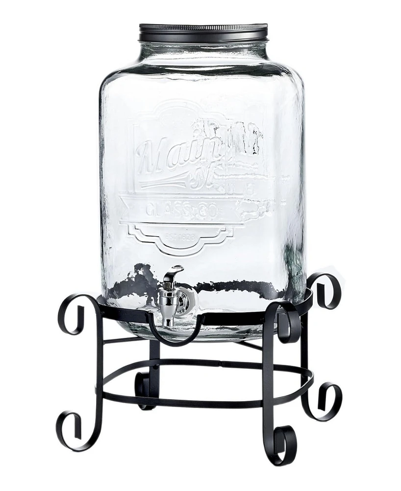 Style Setter Main St. Beverage Dispenser with Rack, 3 Gallons