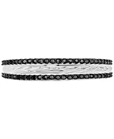 3-Pc. Set Black Spinel Stack Rings (1/3 ct. t.w.) in Sterling Silver