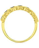 Lab-Created Blue Sapphire Stack Ring (1-1/2 ct. t.w.) 14k Gold-Plated Sterling Silver