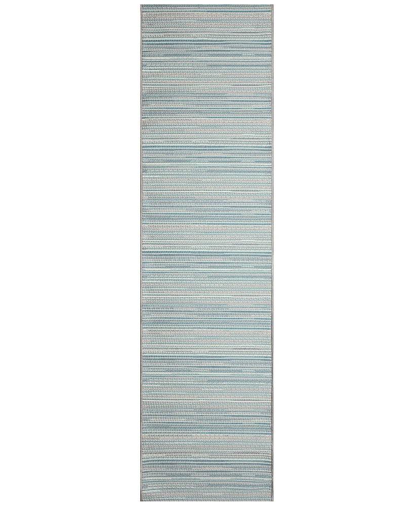 Liora Manne' Miranda Tweed Stripe 1'11"x7'6" Runner Area Rug