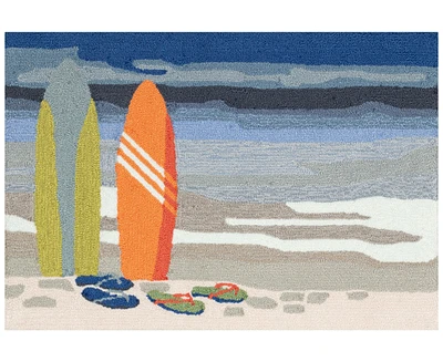 Liora Manne' Frontporch Surf Break 1'8"x2'6" Area Rug