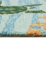 Liora Manne' Frontporch Swimming Baby Turtles 2'x3' Area Rug