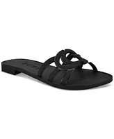 Guess Women's Elyho Jellie Logo Emblem Cut-Out Slide Flat Sandals