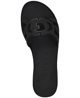 Guess Women's Elyho Jellie Logo Emblem Cut-Out Slide Flat Sandals