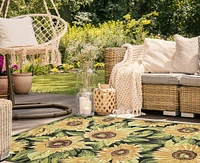 Liora Manne' Marina Sunflowers 4'10"x7'6" Area Rug